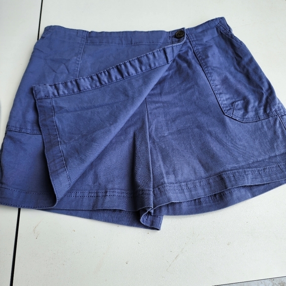 Nine West Jeans Women's Skort Wrap Front Elastic Back Waist Comfort Navy Blue M - Picture 2 of 11